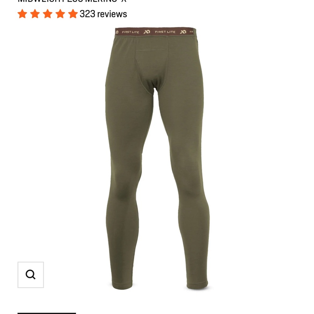 First Lite Men's “Kiln” Merino Wool Base Layer Set